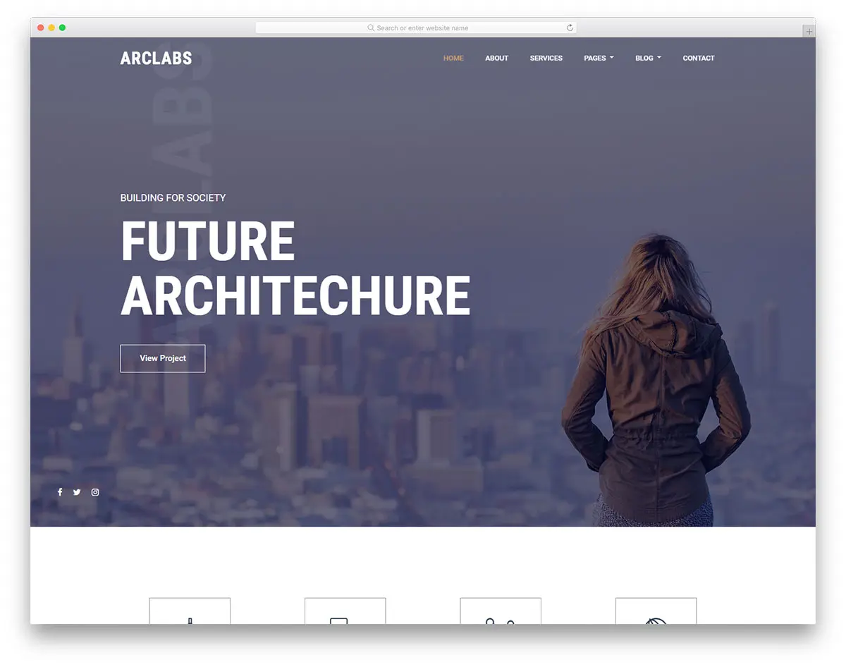 ArcLabs шаблон для сайта частного архитектора или строительной компании