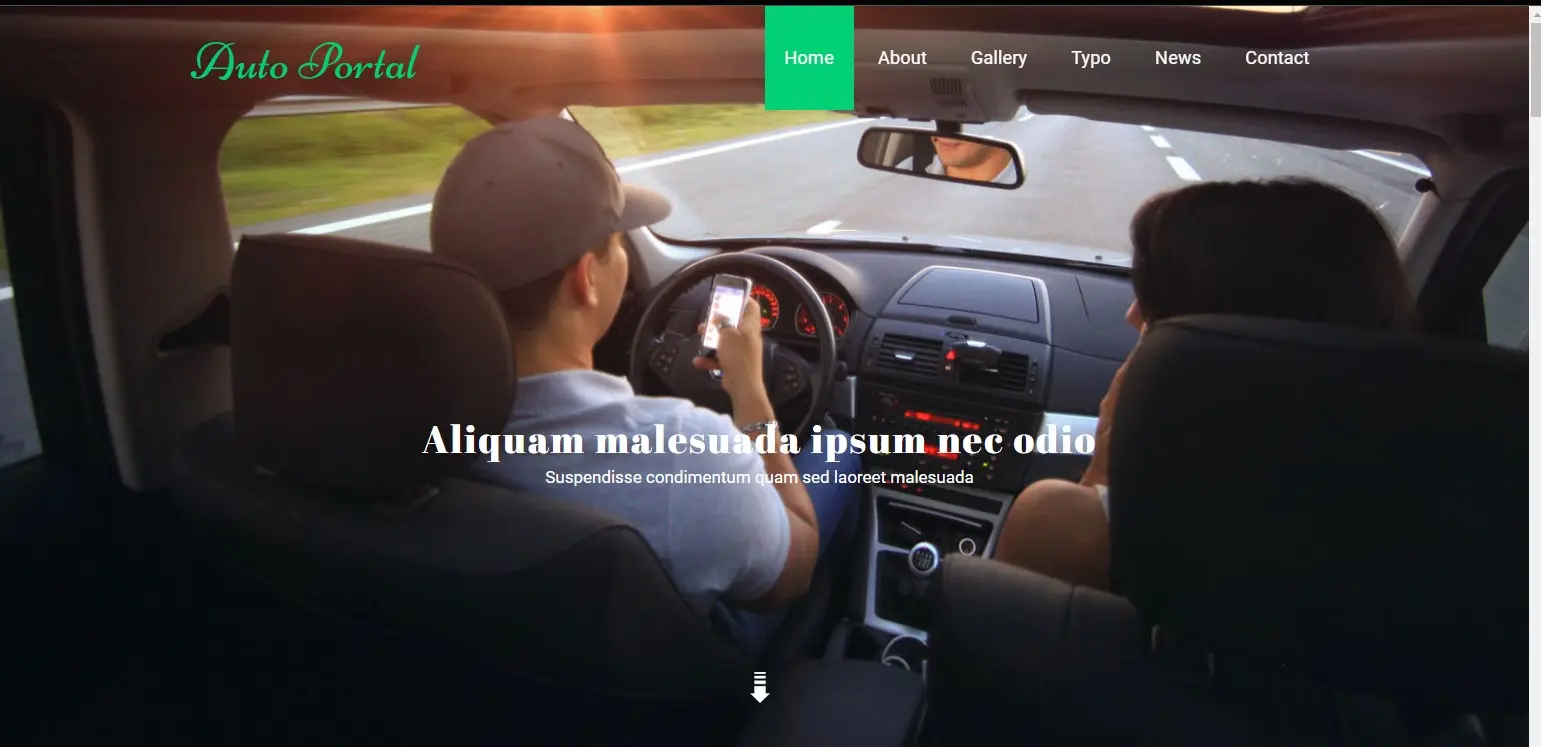 Auto Portal - шаблон сайта автомобильной категории