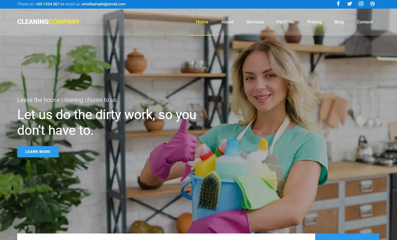 Cleaning Company современный шаблон сайта клининговых услуг