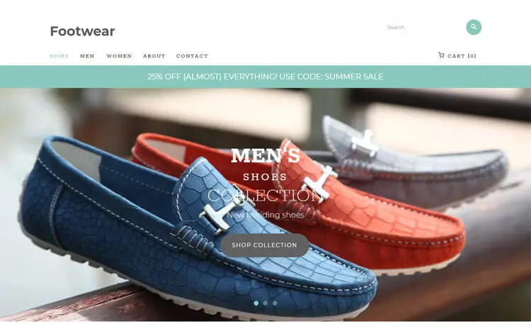 Footwear шаблон для интернет-магазина обуви