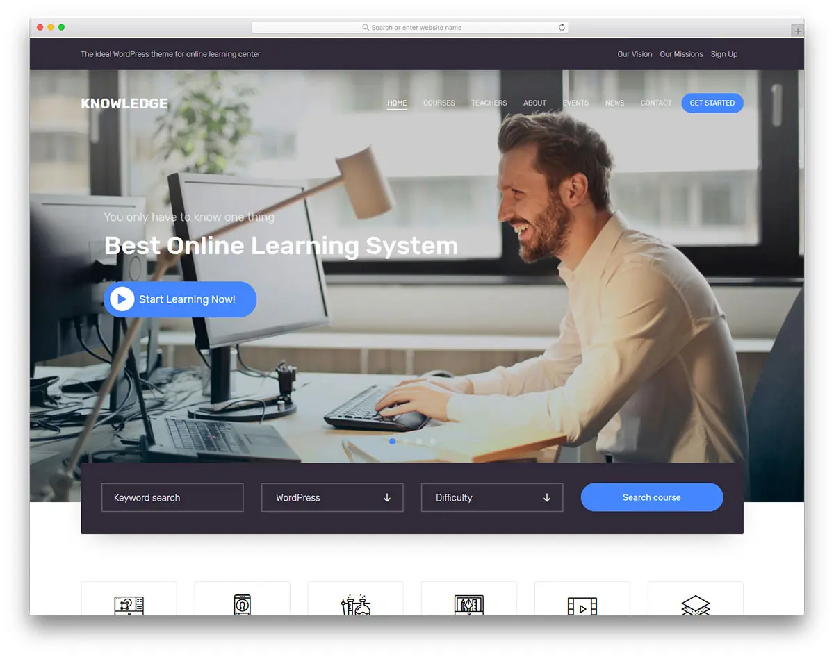 Knowledge максимально современная тема для образовательного сайта