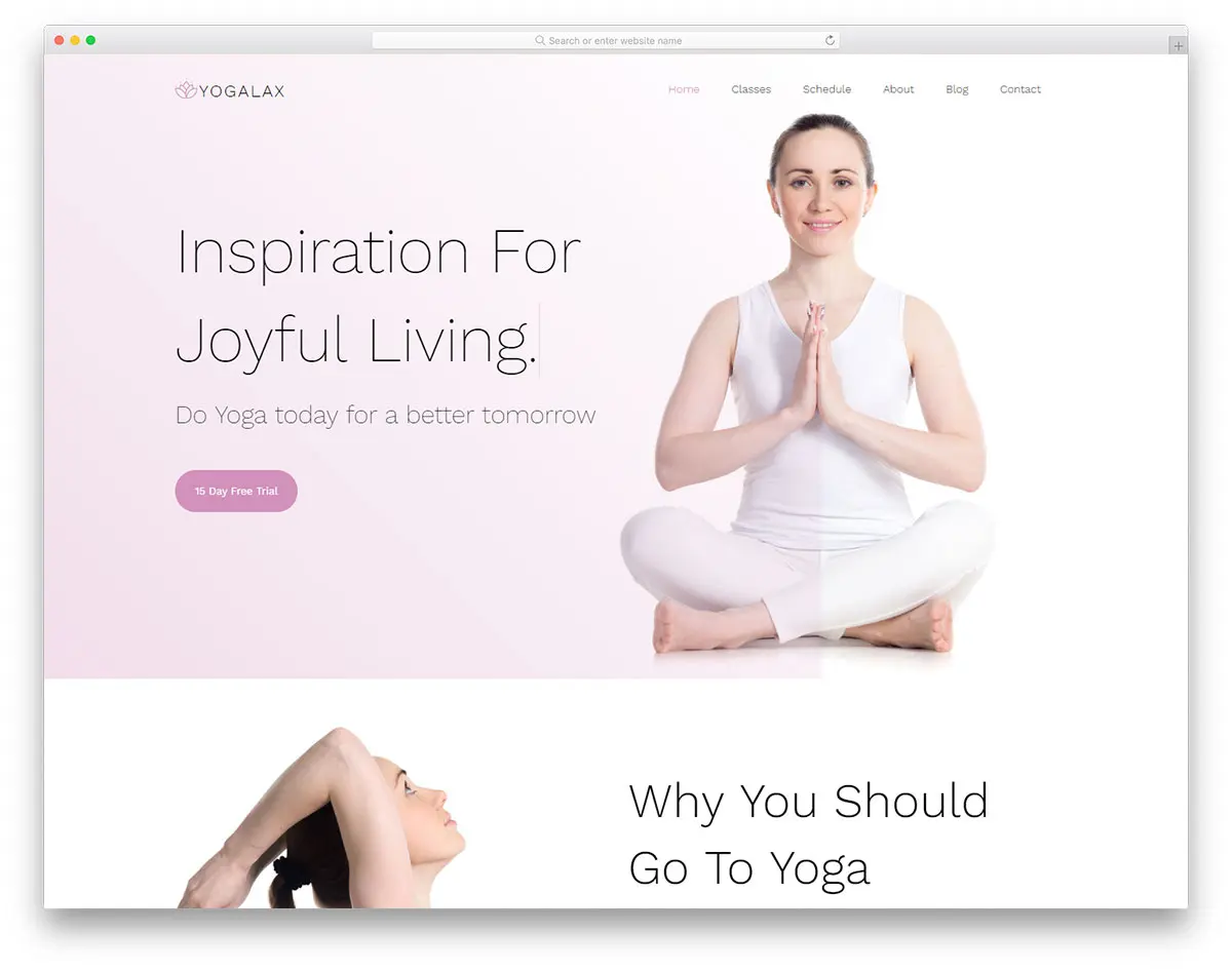 Yogalax фантастический, современный шаблон для студии йоги